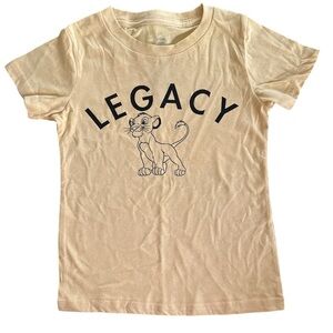 Disney Tan Short Sleeve Tee Legacy Design Size 3